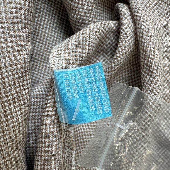 J.McLaughlin Theodora Top Tan Gingham Sleeveless Asymmetric Hem Size Large NWT - Picture 11 of 13